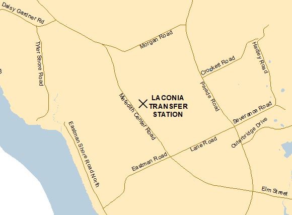 Sketch that shows the location of the Transfer Station