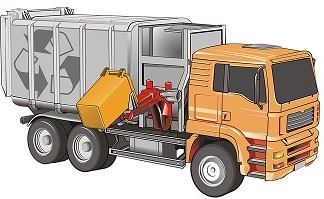 Truck for Curbside Collection of Recyclables