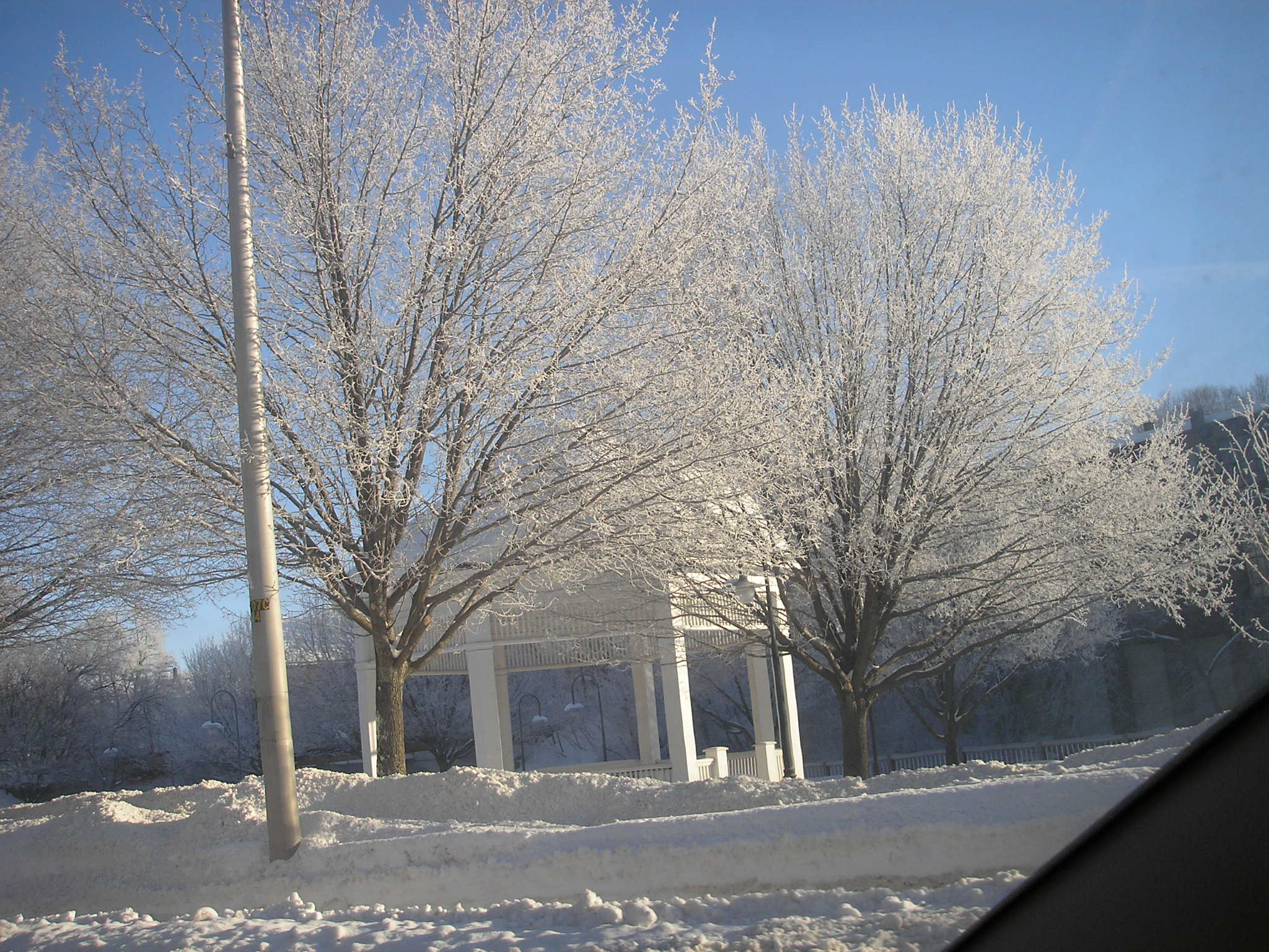 The Gazebo in Rotary Park after a February Snow Fall