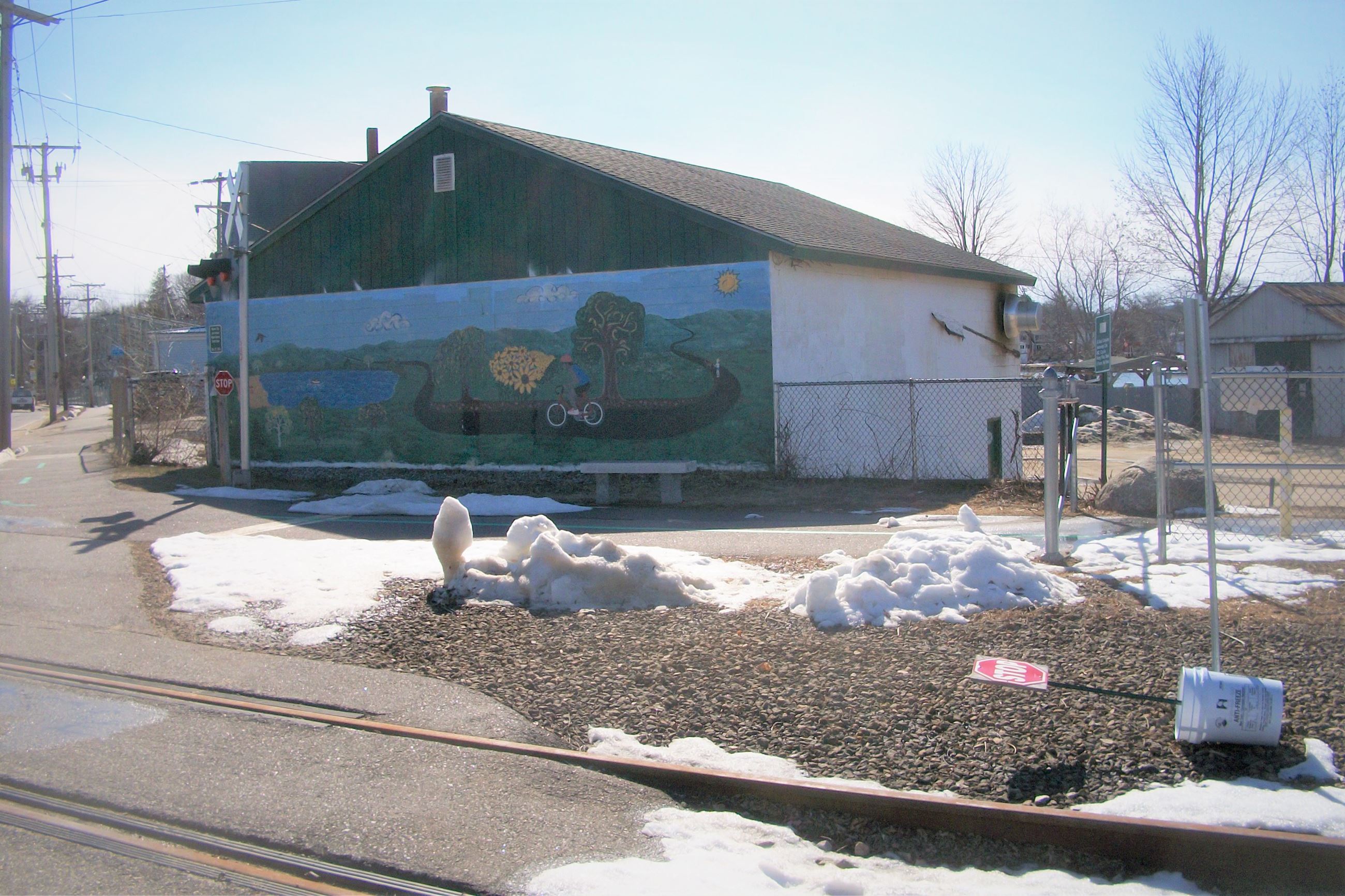 New England Yard Building Mural