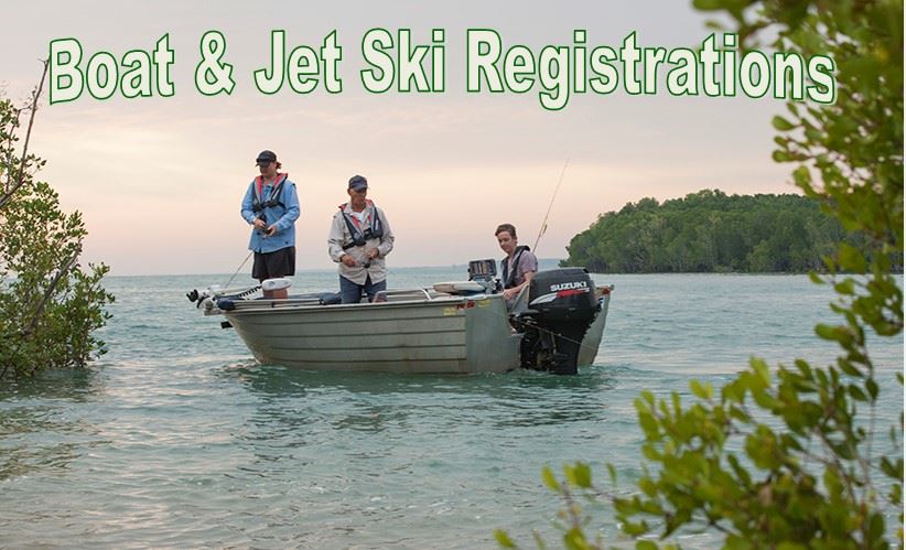 Boat and jet ski registrations